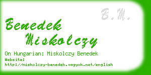 benedek miskolczy business card